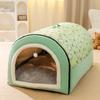 Welpen Zwinger Warme Winter Hundehütte Matte Nest Tiefschlaf Zelt Kleines Katzenhaus Zubehör Abnehmbar Waschbar Katzenbett Rutschfest Hand