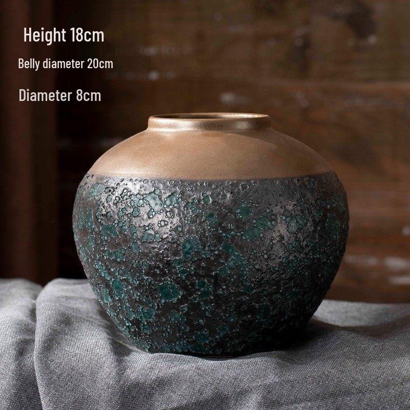 Gold Plated Ceramic Honeycomb Vase