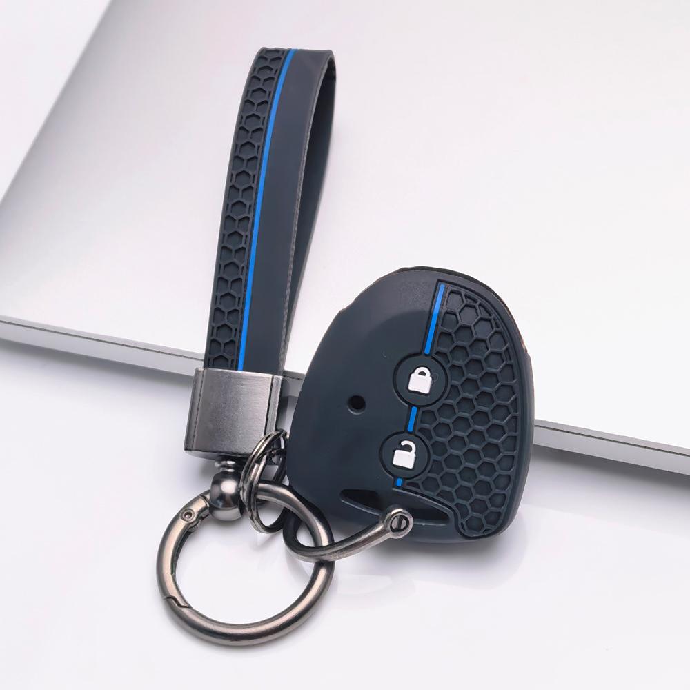 Key Cover for Toyota Hilux Yaris Corolla Rav4 Vigo Vitz Echo Classic with Keychain Anti-Scratch Guard Shockproof Protection Soft Grip Texture