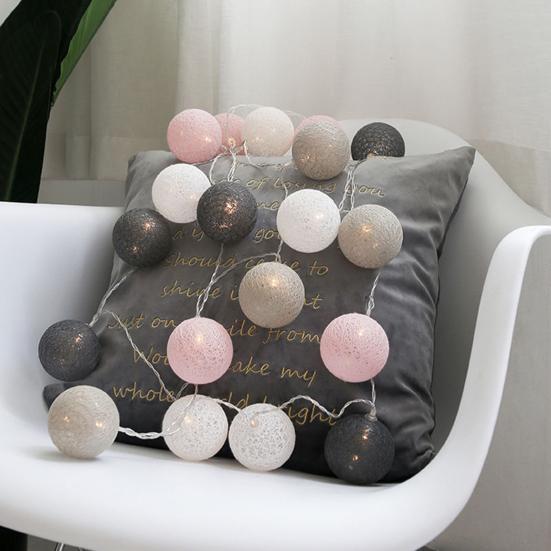 1 Set 300cm String Lights Powerful Easy to Install Cotton Line LED Ball