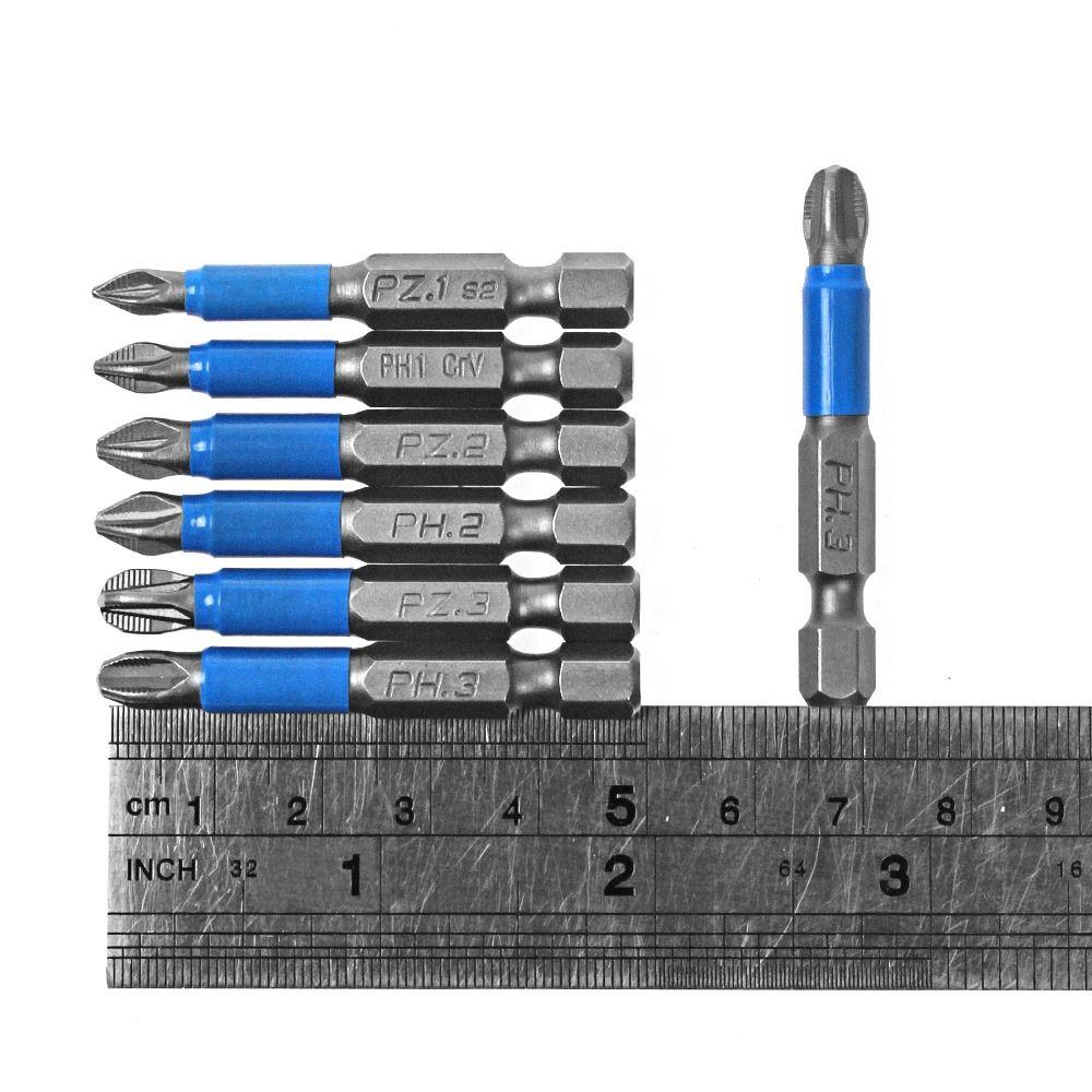 6pcs Anti Slip Cross Head Bit Magnetic Phillips Screwdriver Bits 50mm   Power Hand Tools