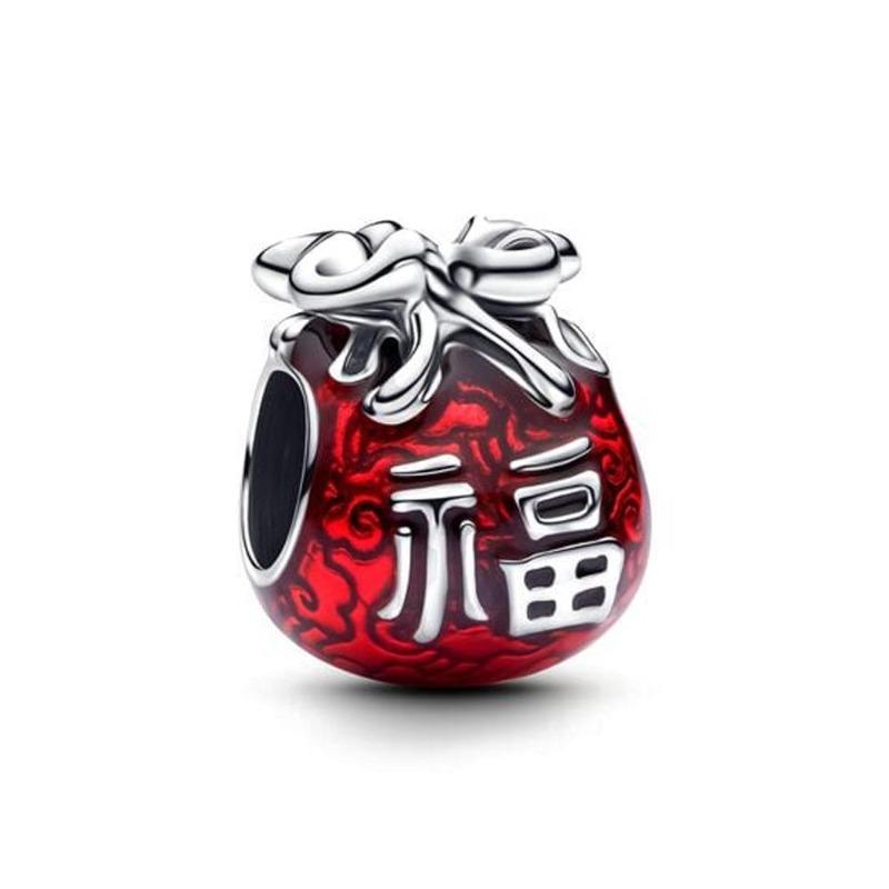 Original Copper Red Charms Heart Cherry Strawberry Flower Fish Beads For Necklace Diy Bracelet Present Jewellery