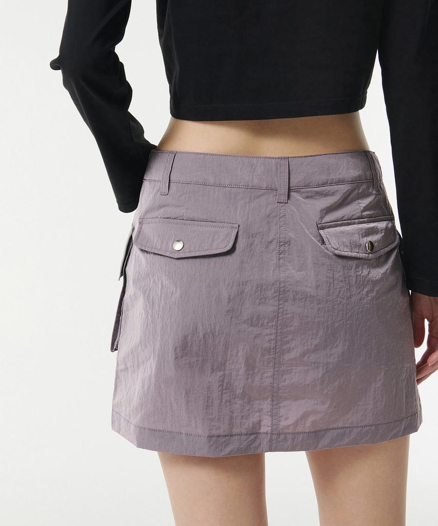 MUSINSA STANDARD WOMAN Women'S Bright Cargo Mini Skirt [Purple Grey]
