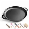 ZISIZ 35cm Cast Iron Pancake Griddle Set