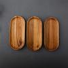 High Quality Acacia Wood Tea Tray Coffee Heat Resistant Wooden Tray Plate Irregular Japanese Style Dessert Plate Party Serving