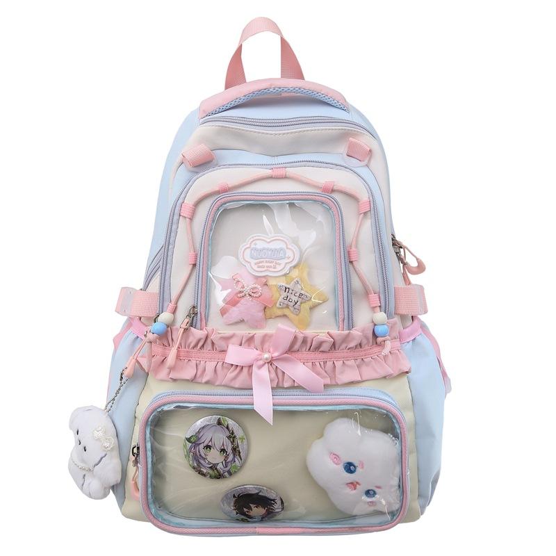 High School Students, Cute and Sweet Japanese Ba Chi Pain Bag, Large-capacity Backpack, Student Backpack Tide