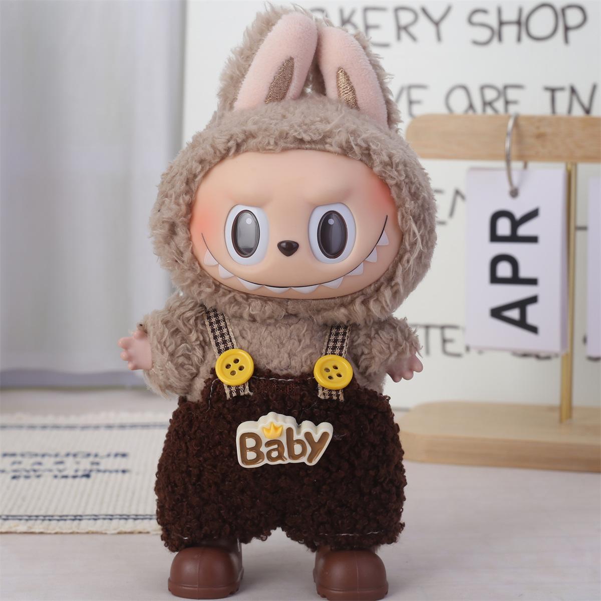 

Одежда Labubu Baby подходит для кукол Labubu первого, второго и третьего поколений ростом 17 см Cloth only-no Labubu
