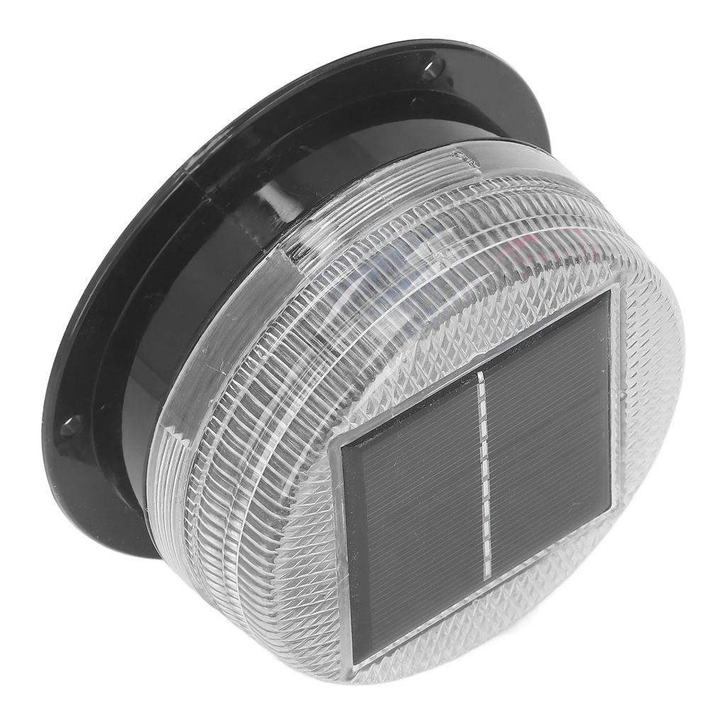 Solar-Warnleuchte 6 LED-Perlen Rot Blau Abwechselnd Wasserdicht Rund Tragbar Straßenwarnleuchte