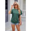 Women's Summer Solid Color Round Neck Loose Short-sleeved T-shirt Top