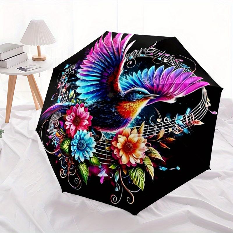 

1pc Colorful Bird in Flight Durable Cartoon Folding Umbrella,Suitable for Travel or Daily Use.R077