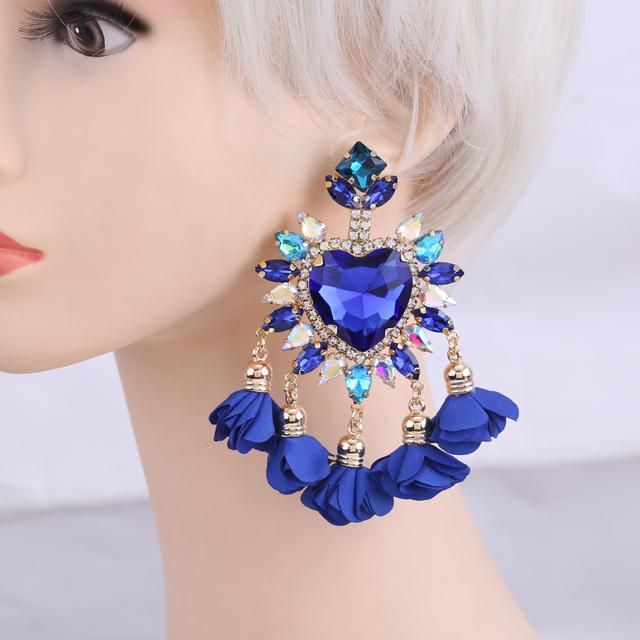Aretes De Mujer Modernos Módní náušnice kapkové náušnice pro ženy Květinový střapec Náušnice Svatební Brincos šperky Dívka Dárky