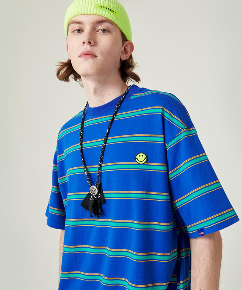 Ghost Street Striped Smile Wappenty - Blue L