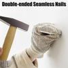 100/200Pcs Double-Head Seamless Installation Nail With Sleeve Carbon Nails Steel Thread Hardwar N6D6