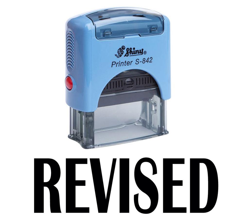REVISED Self Inking Rubber Stamp Office Stationary Custom Shiny Stamp