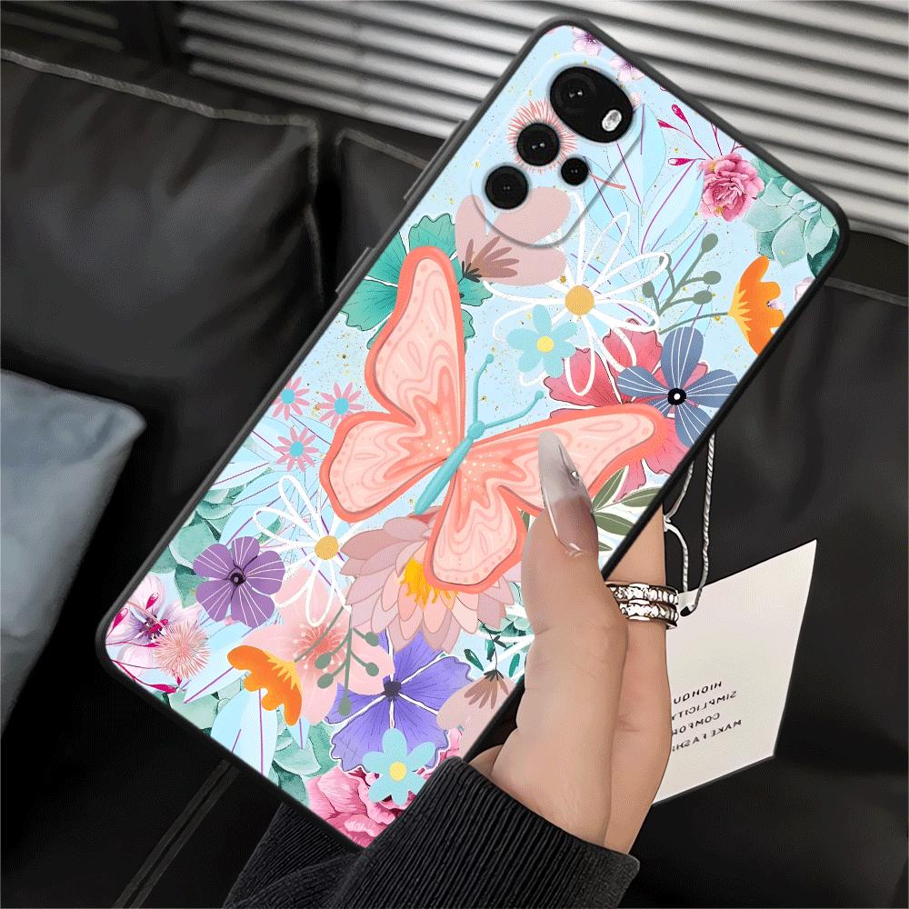 Cartoon Butterfly Flower Phone Cover Case for Motorola Moto G51 G73 G32 G71 G52 Edge 20 Pro 30 Lite G50 G53 G30 G60s G22 Edge40