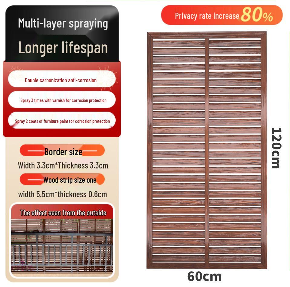 Outdoor Privacy Screen: Louvered Wood Fence for Gardens and Courtyards