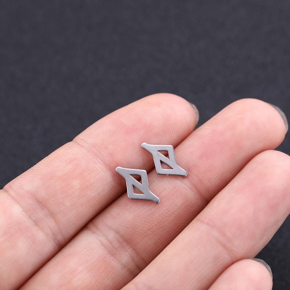 

Viking Futhark Runes Stud Earrings Stainless Steel Earring for Women Men Amulet Nordic Vintage Jewelry Ear Accessories Aretes