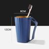 Portable Mug Toothbrushing Cup With Handle Toothbrush Holder Plastic Drinking Tumblers Bathroom Set for Travel Lover Couple Kids