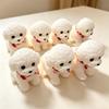 3D Car Teddy Dog Figurine Lifelike Simulation Decor With Anti-Slip Pad Cute Auto Dashboard Ornament for Pet Lovers Gift