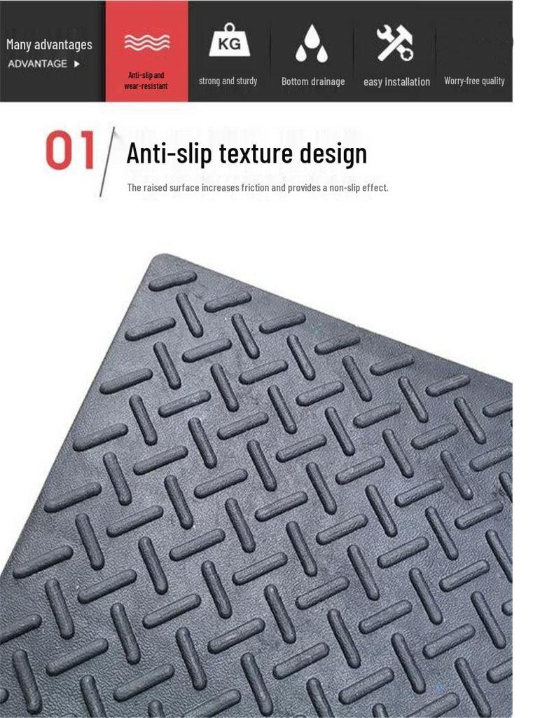 Anti-slip Rubber-Plastic Curb Ramp for Cars