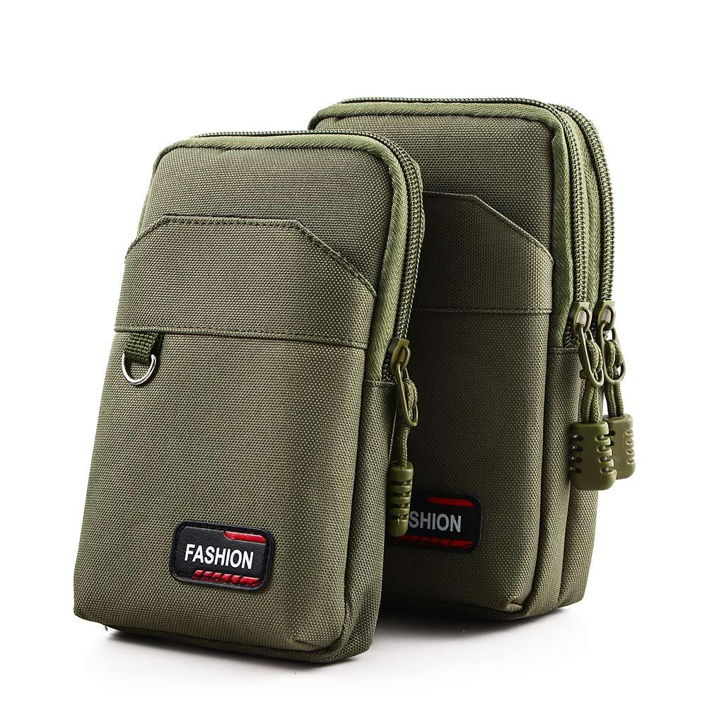 

Layer Khaki Nylon Colth EDC Molle Purse Belt Waist Bag Waist Fanny Pack Сумки для мобільних телефонів Single Black