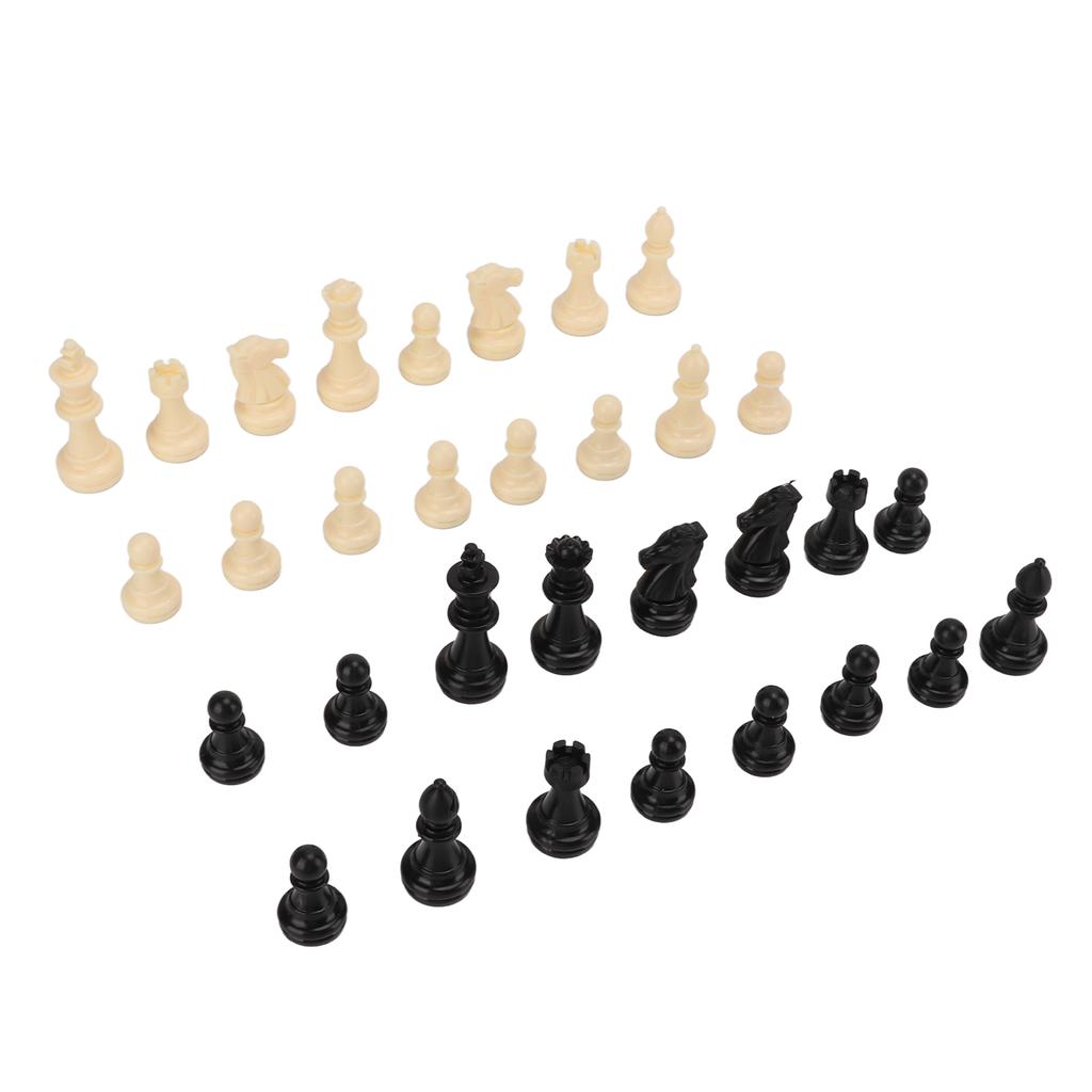 Chess Pieces Plastic Chess Pieces Only 65MM Height Chessmen for Family Gatherings Picnic Camping