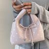 Retro Polka Dot Handbag, Small Tote Bag, Fashionable for Daily Commuting, Single Shoulder Crossbody Bag
