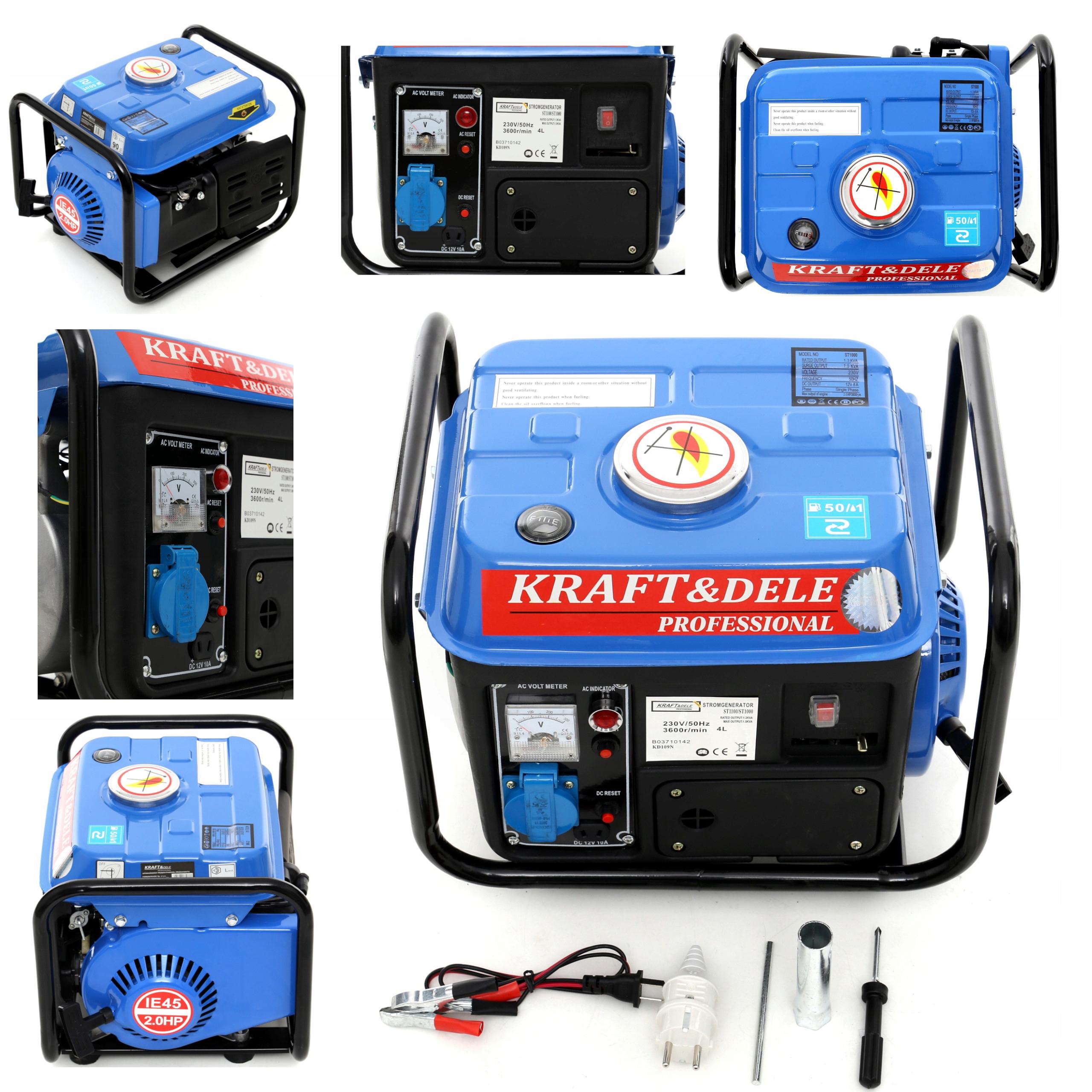 Vienfāzes 1200W ģenerators + eļļa