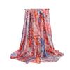 New European and American scarf women's imitation silk soft wavy polka dot shawl beach skirt