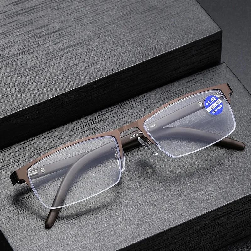 New Fashion Presbyopic Glasses For Men Anti Blue Light Reading Glasses +1 0 To +4 0 Hyperopia Eyewear Trendy Design
