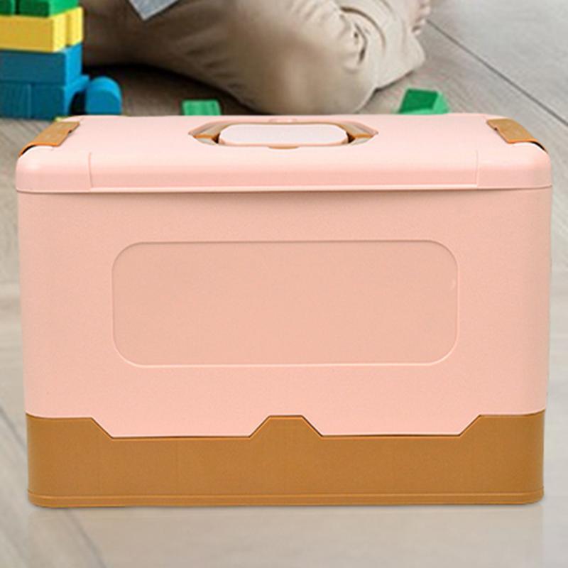 Foldable Storage Bins Stackable Storage Box Portable With Lid And Handle Large Capacity Home Organization Supplies