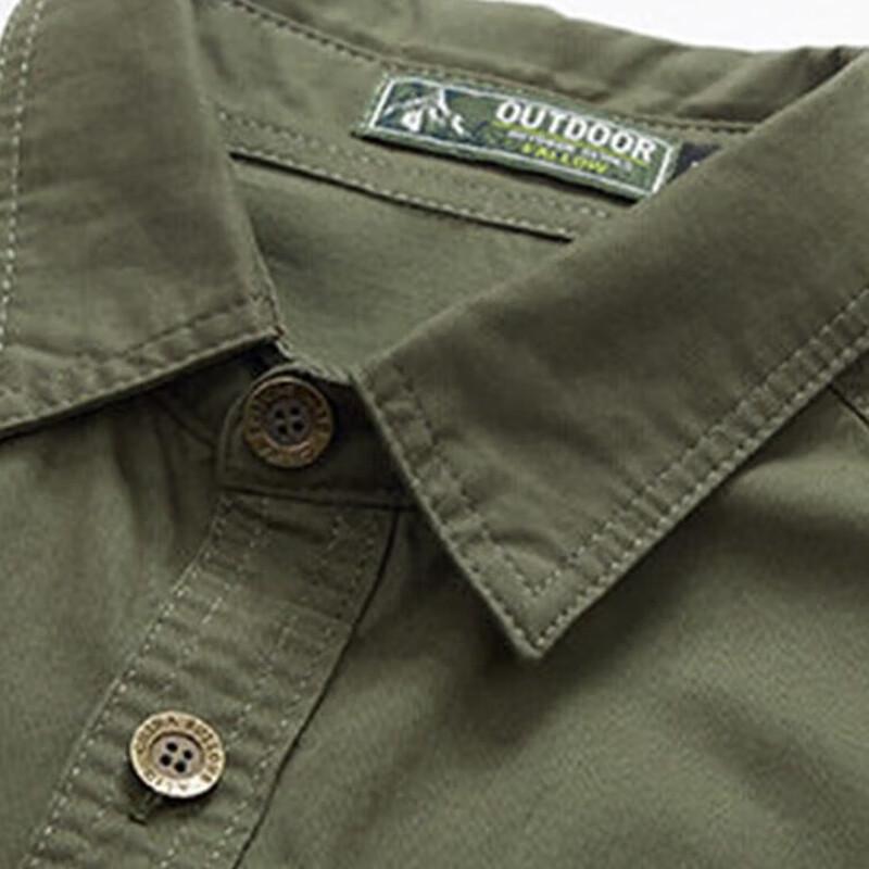 ROMON Men's Long Sleeve Casual Work Shirt