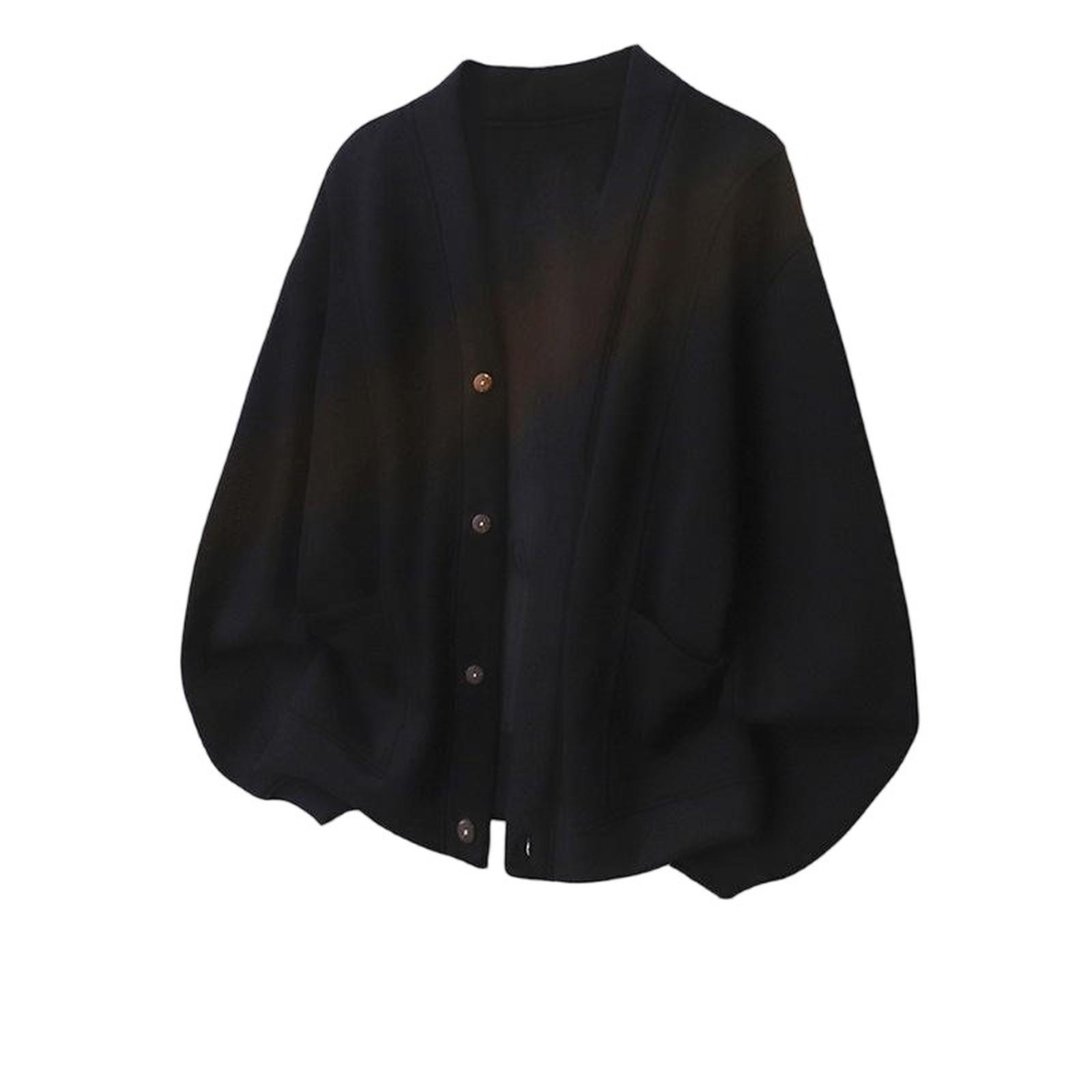 

Men s High Street Loose Long-sleeved V-neck Hoodie Fashion Casual Lazy Cardigan Jacket XXXL чёрный