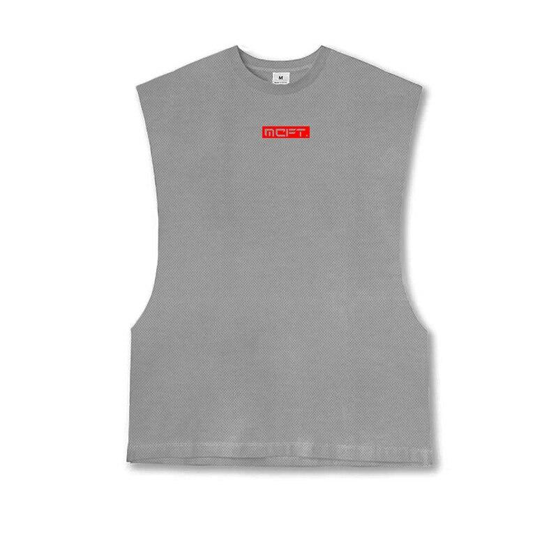 Muscleguys Summer Mesh Quick-drying Pullover Fitness Vest Men's Training Running Sleeveless T-shirt