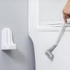 Toilet Brush with Base, Wall-Mounted Bathroom Quick Drain Cleaning Tool, All-purpose Cleaning Brush, Soft Rubber Brush Head