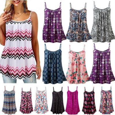 Spaghetti-Träger-Cami-Top, Übergröße, Damen-Blumen-Freizeithemden, schulterfrei, Sommer-Streetwear-T-Shirt