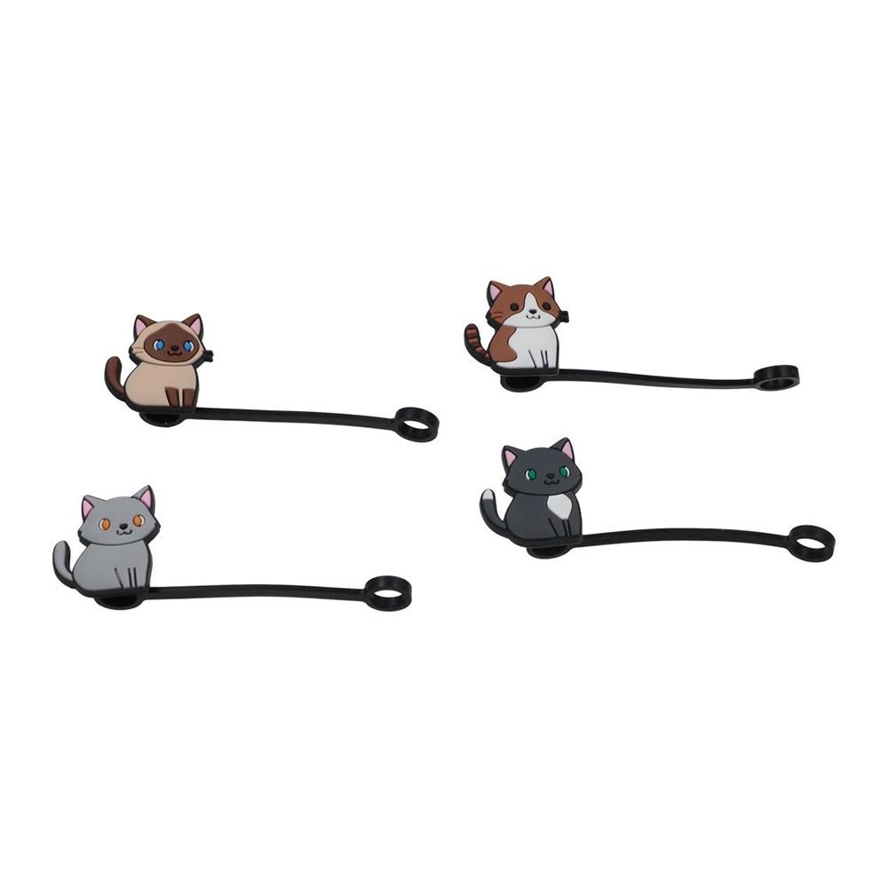 Silicone Straw Topper 8/10mm Straw Tips Cat Series Straw Cover Cap  Splash Proof