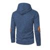 Men Fleece Lined Hoodie Warm Casual Sweatshirt with Button Hood Cozy Thickened Pullover for Autumn Winter Daily Wear Sports School Street