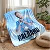 Erling Haaland Theme Blanket Soft Flannel Blanket Plush Throw Blanket Cozy Sofa Bed Blanket for Home Decor