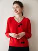 Autumn Winter Retro Ethnic Cashmere Cardigan for Women - Loose Fit Frog Button Knitwear, Fashionable Long Sleeve Sweater