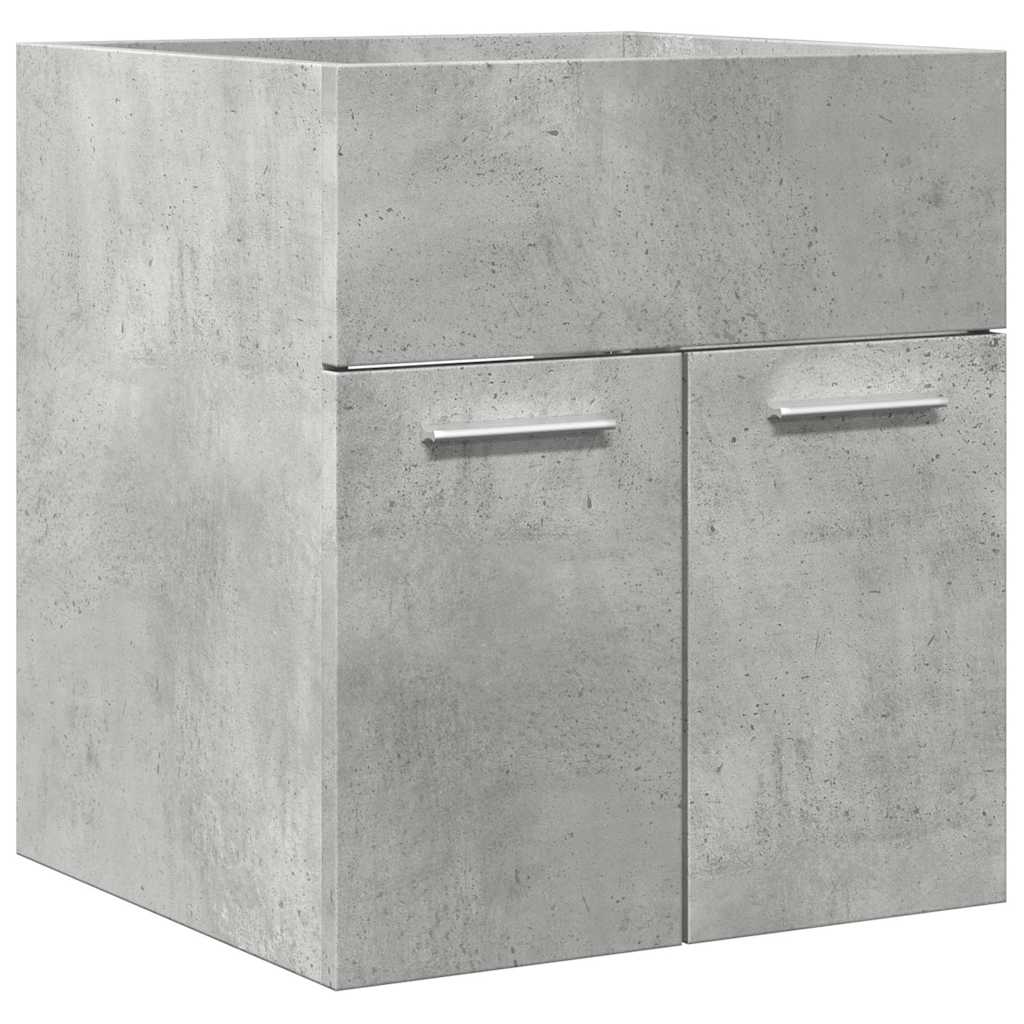 2 Piece Bathroom Furniture Set Concrete Grey Particleboard