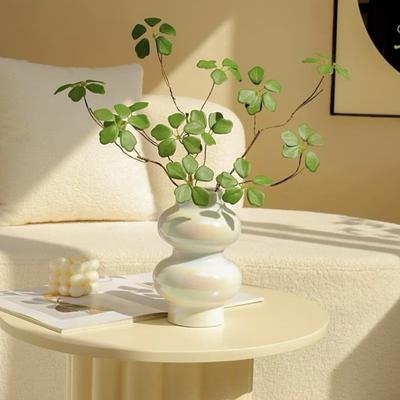 Plantas de folhas artificiais com aparência realista, sem necessidade de rega, textura transparente, simulação de plantas verdes de fácil manutenção