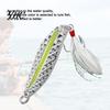 Fishing Baits 15g 5.64cm Electroplating Bait Sequin Sharp Hook with Spinner Easily Carry Super Leech Three Hooks Luminous Lures for Outdoor