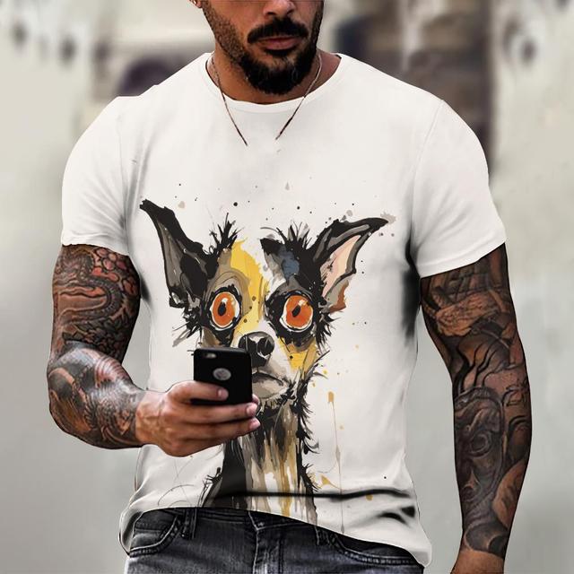 Sommer Kurzarm Tier T-Shirt für Männer 3D-Muster Druck Casual Tee Fashion Street Übergroße Kleidung Herren T-Shirt Streerwear