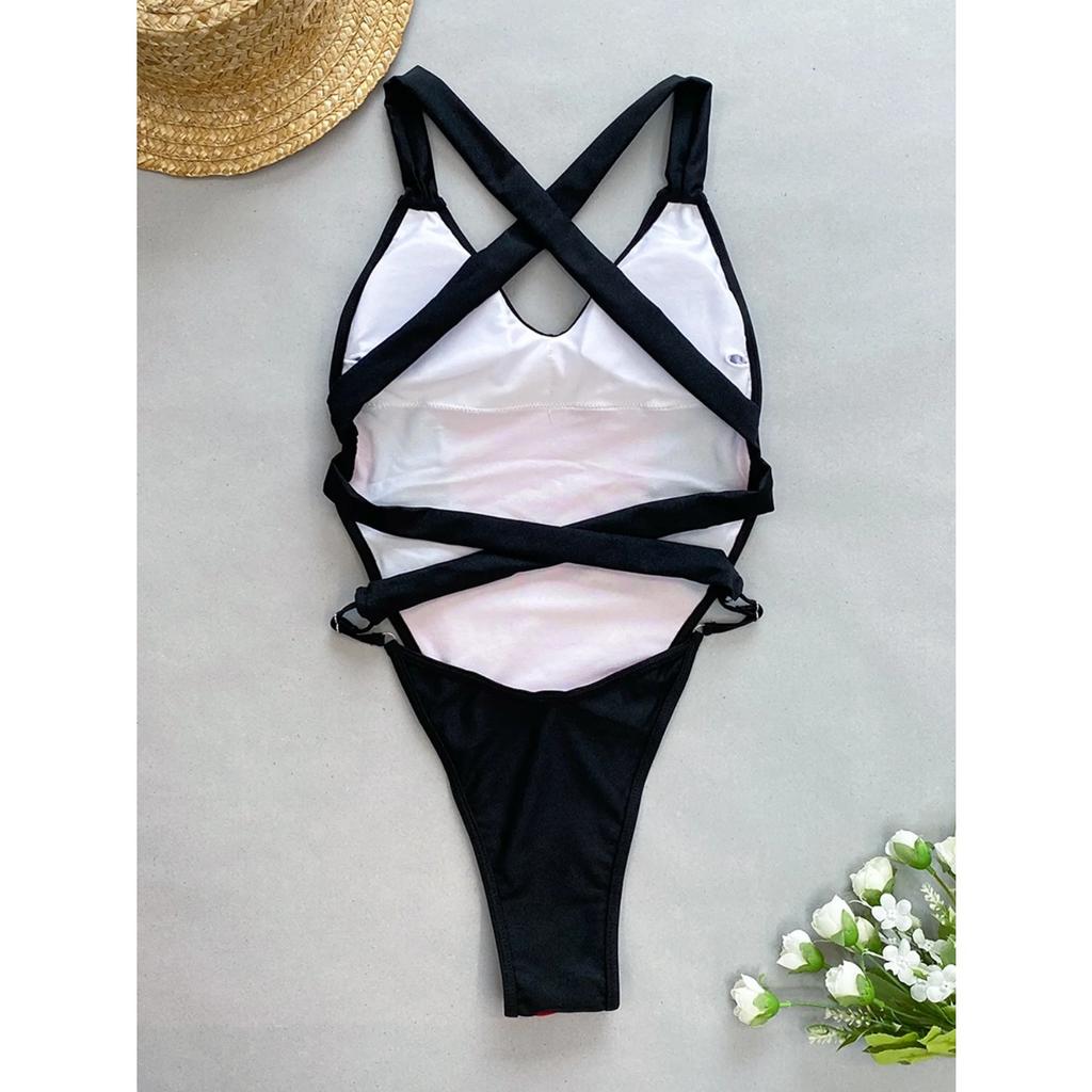 2024 donne sexy estate bikini costume intero costume da bagno femminile vita alta perizoma monokini costume da bagno costume da bagno beachwear