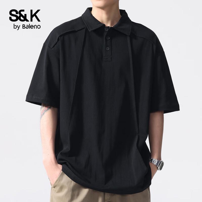 Baleno Men s S&K Series Retro Loose-Fit Polo Shirt 3XL