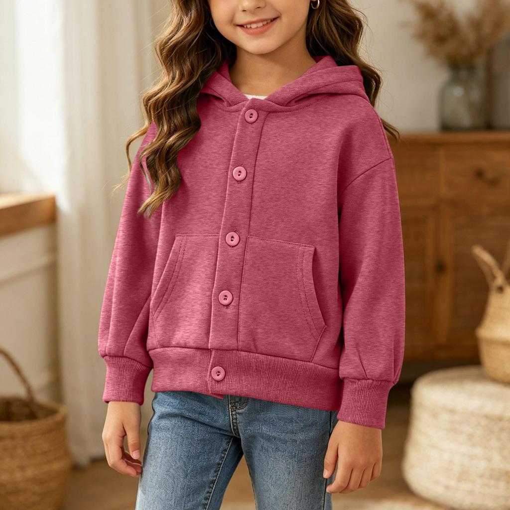 Kids' Vintage Cable Knit Cardigan Sweater Soft Comfortable Retro for Casual Everyday Wear