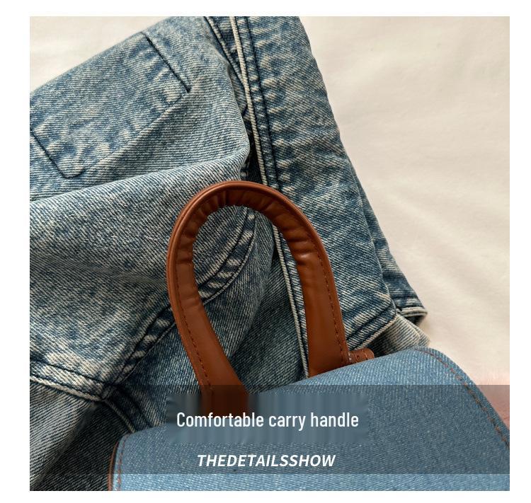 2025 Trendiger Damen-Retro-Denim-Bucket-Rucksack: Vielseitige Handtasche & Schultasche für Studenten