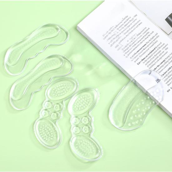 Yousheng Heel Grips Soft Silicone Cushions Heel Pads with Anti-Slip Texture Invisible Heel Pads Foot Wear for High-heeled