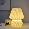 1Pc Creative Glass Table Lamp Retro Xiaohongshu Mushroom Lamp Homestay Study Ins Night Lamp Bedroom Sleep Bedside Lamp
